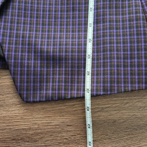 Elie Tahari Jezebel Modern Plaid Blazer 12 Career Preppy Designer Office School - Picture 9 of 9